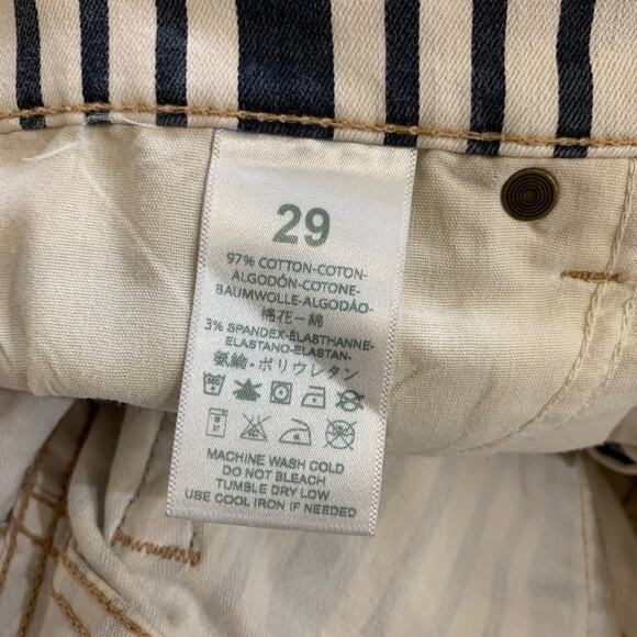 Free People Pants Womens 29 Multi Cotton Blend Zip Stripe Pockets Skinny Ankle - Picture 10 of 13